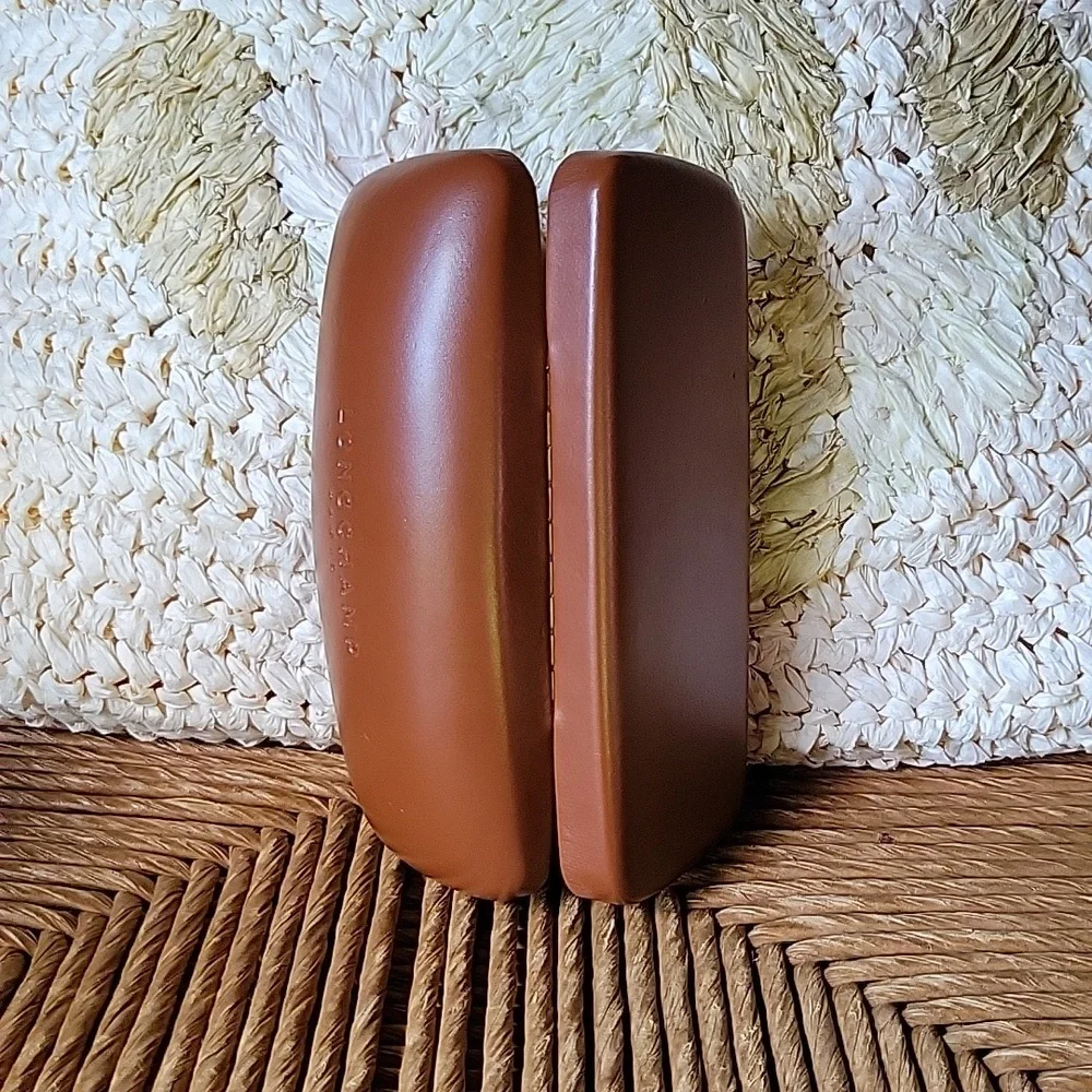 Longchamp Paris, brown hard eyeglass/sunglass case